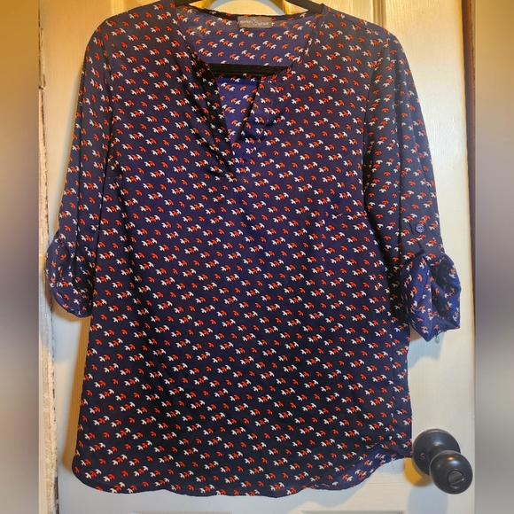 Market & Spruce Light weight bird top - Picture 3 of 9